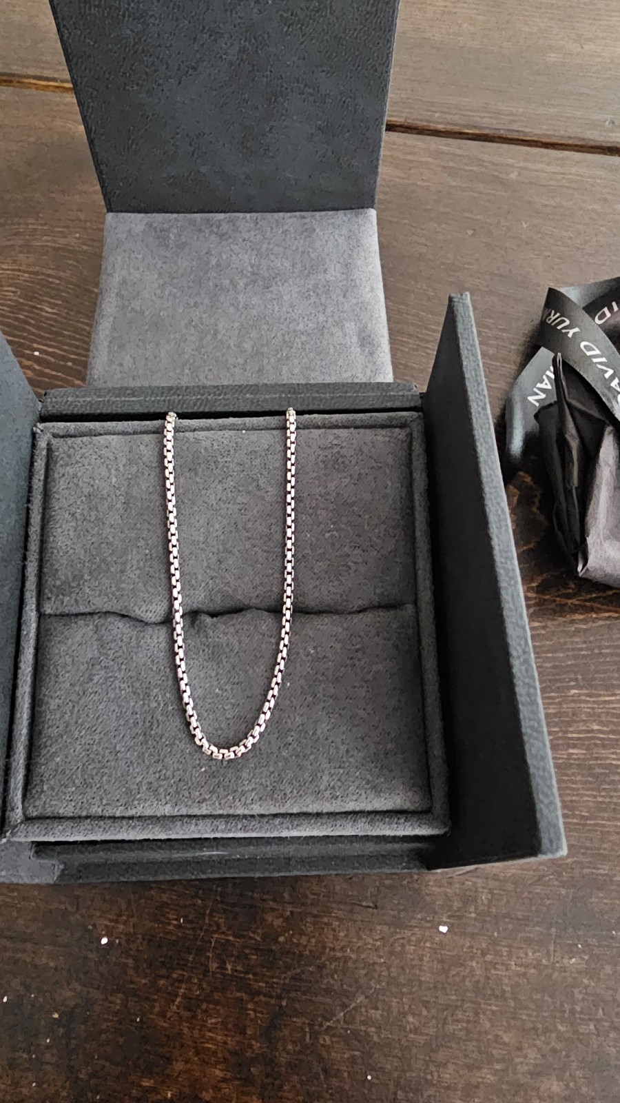David Yurman Sterling Silver Box Chain