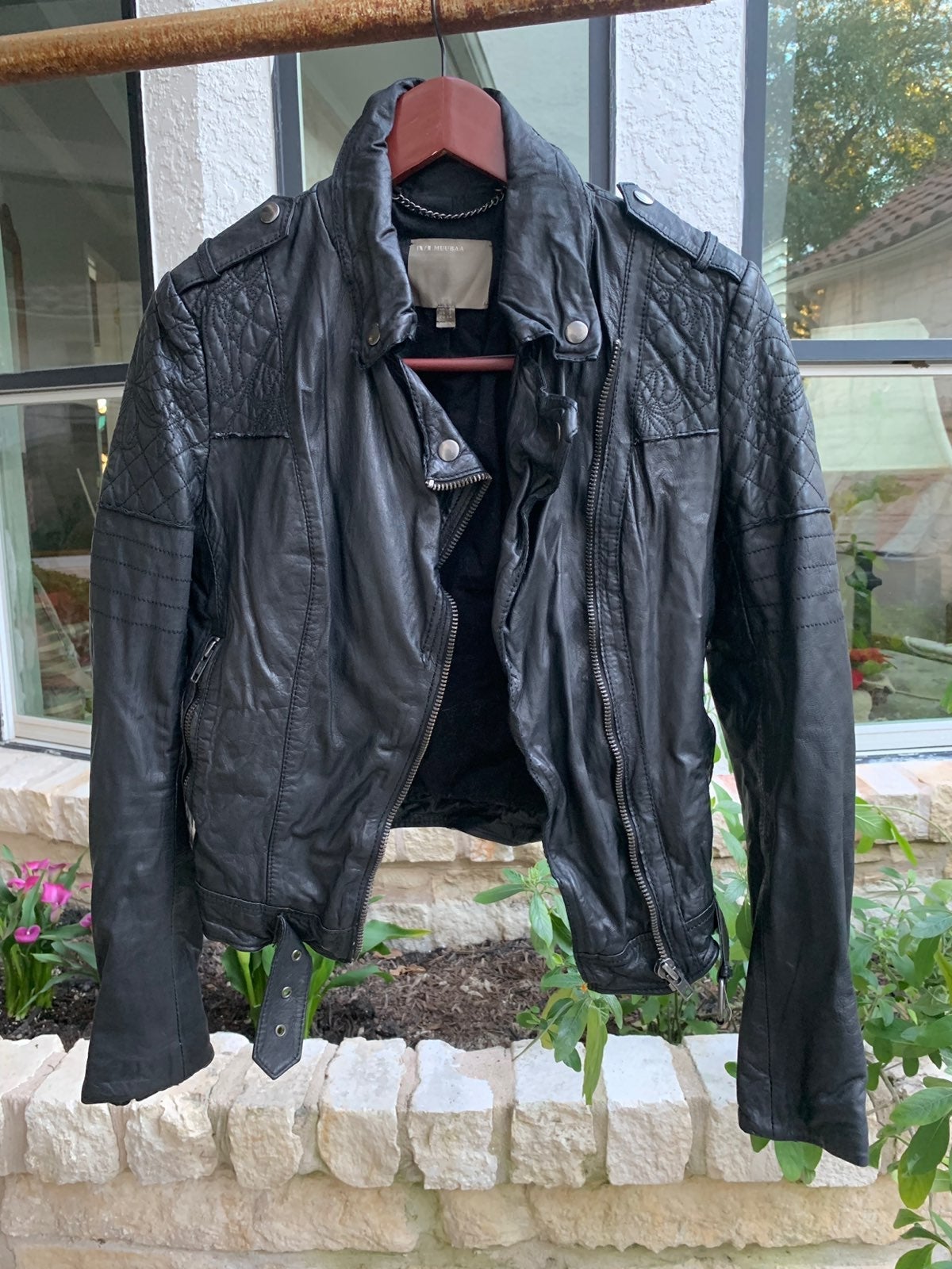 Muubaa Minsk Black Leather Jacket
