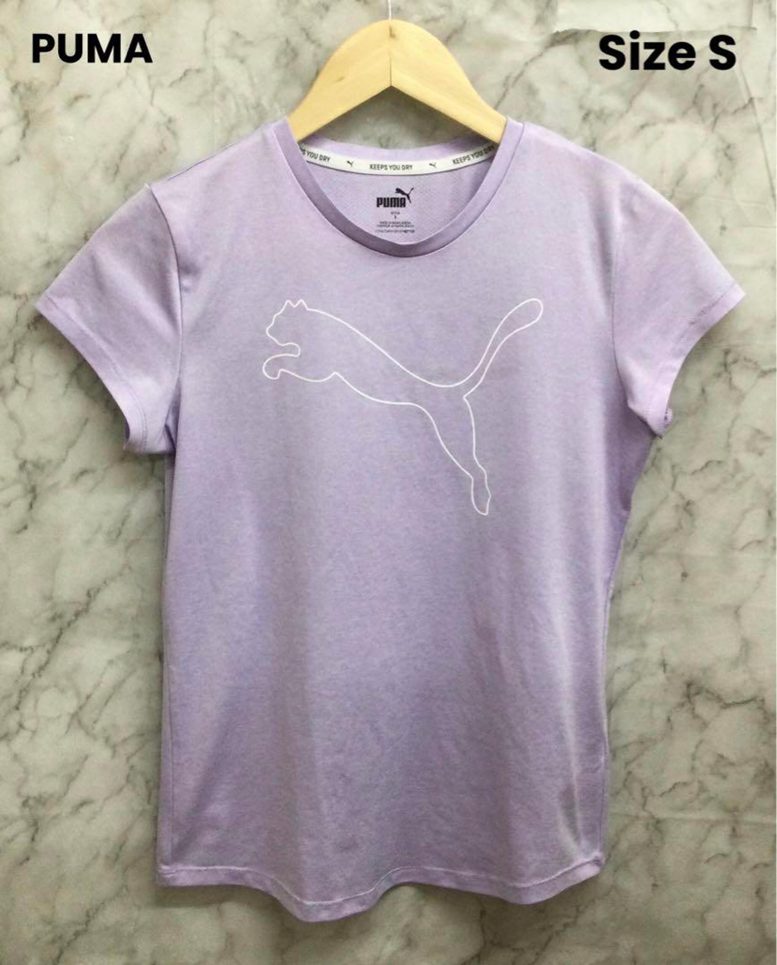 【PUMA】Puma Short-Sleeve RTG Heather Logo T-Shirt, Purple, Size S