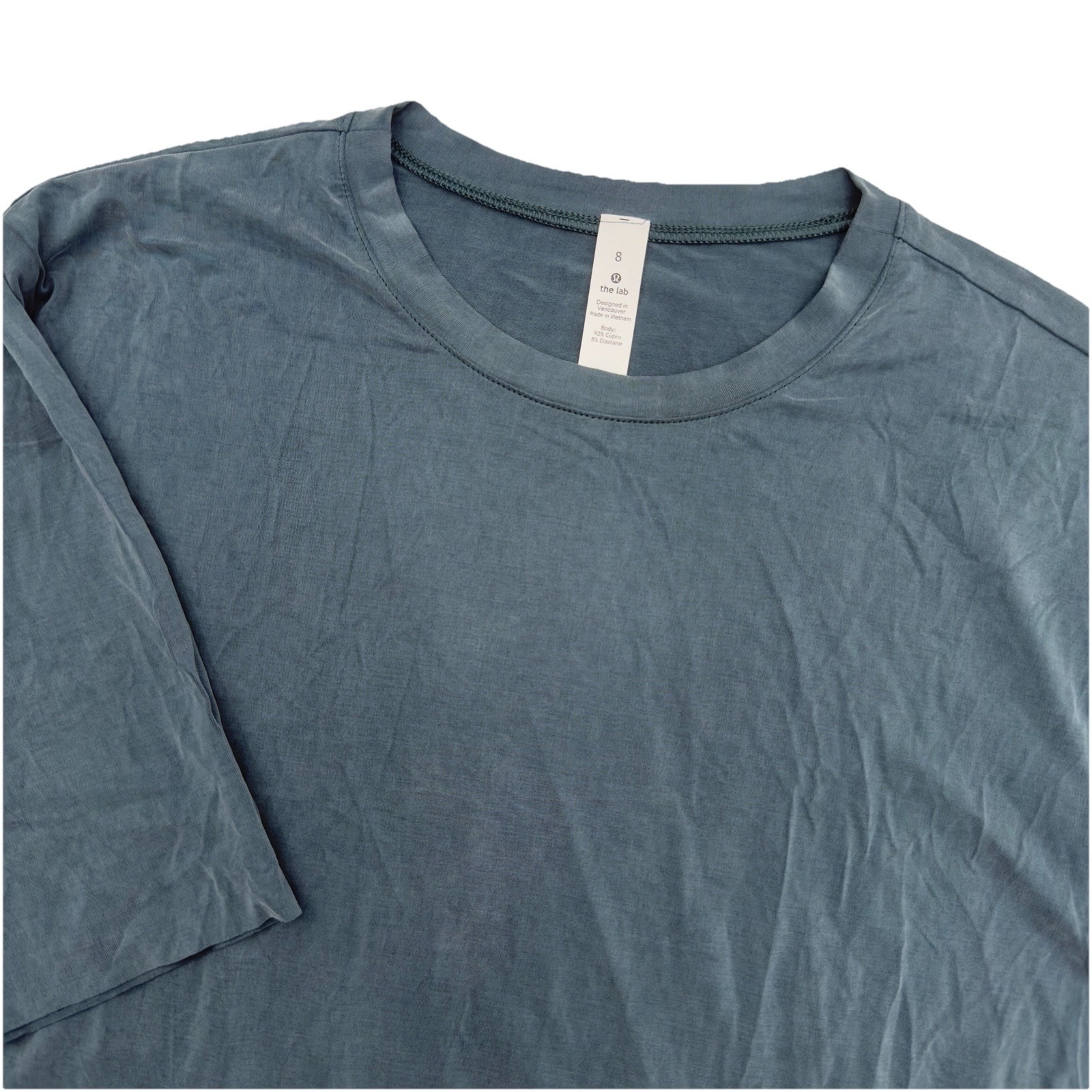 Lululemon Lab Flutter Short Sleeve Silky Shirt Women's Size 8 Mystic Green