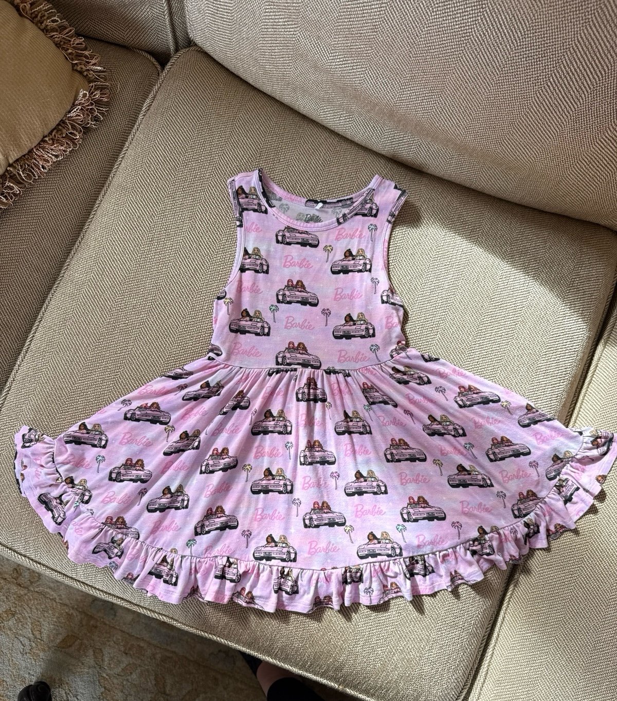 Posh peanut Cruising Barbie Racerback dress, 3-4T