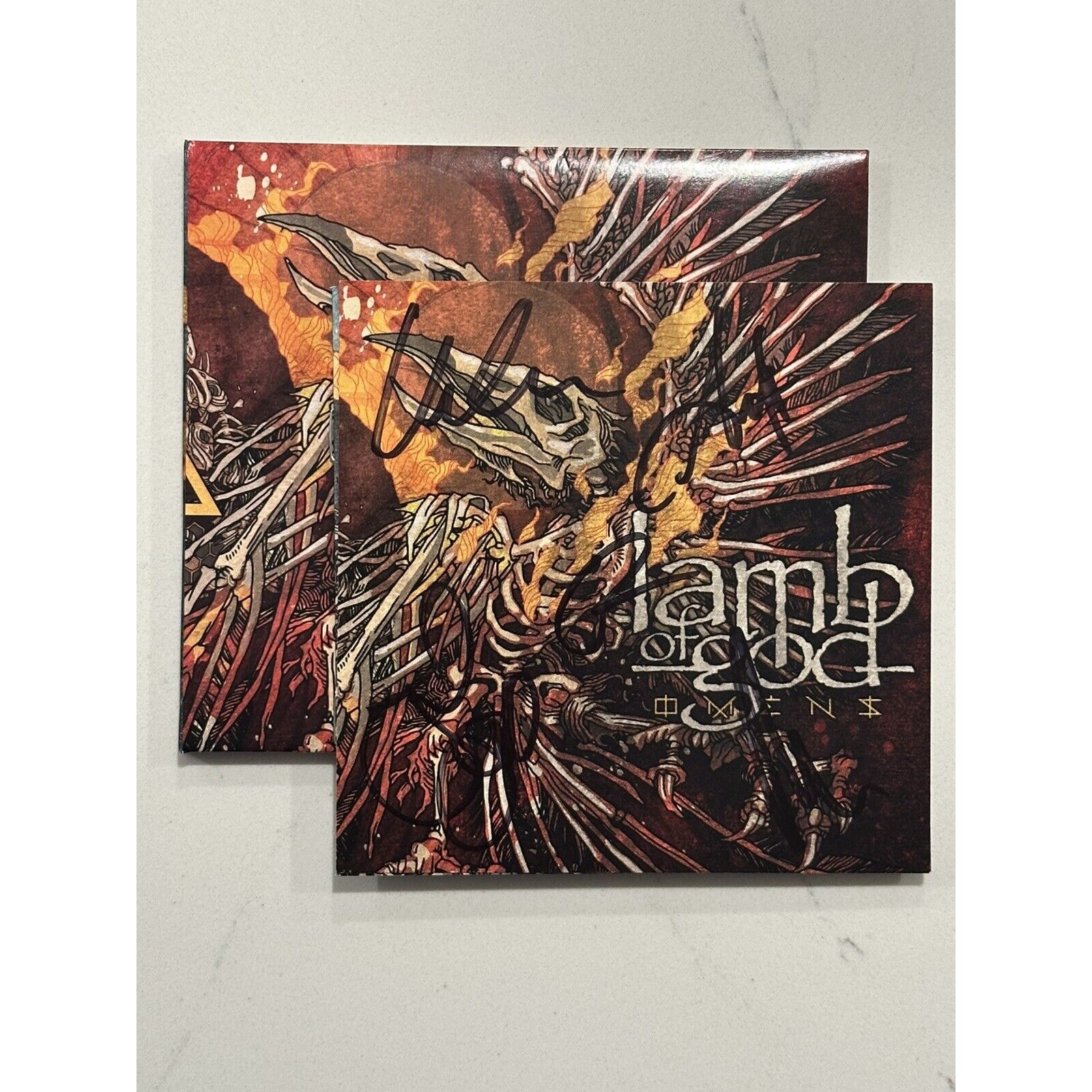 Signed Lamb Of God Omens CD Alt Cover Autographed Insert Limited Auto