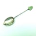 Jade Buddha Silver Spoon Hong Kong 1940's Vintage Stamped