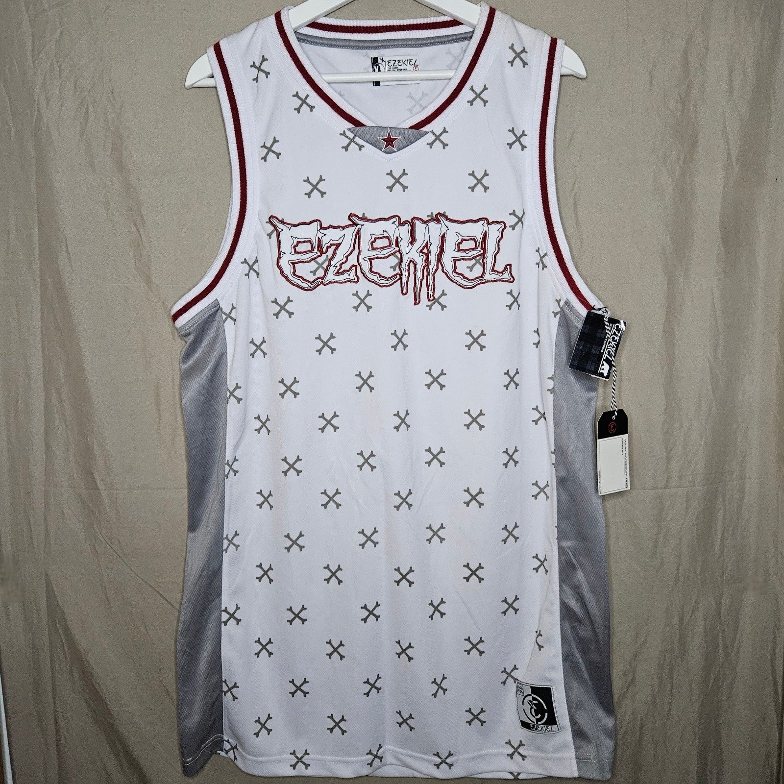 Ezekiel Basketball Jersey Bone Print Athletic Sleeveless Tank Top