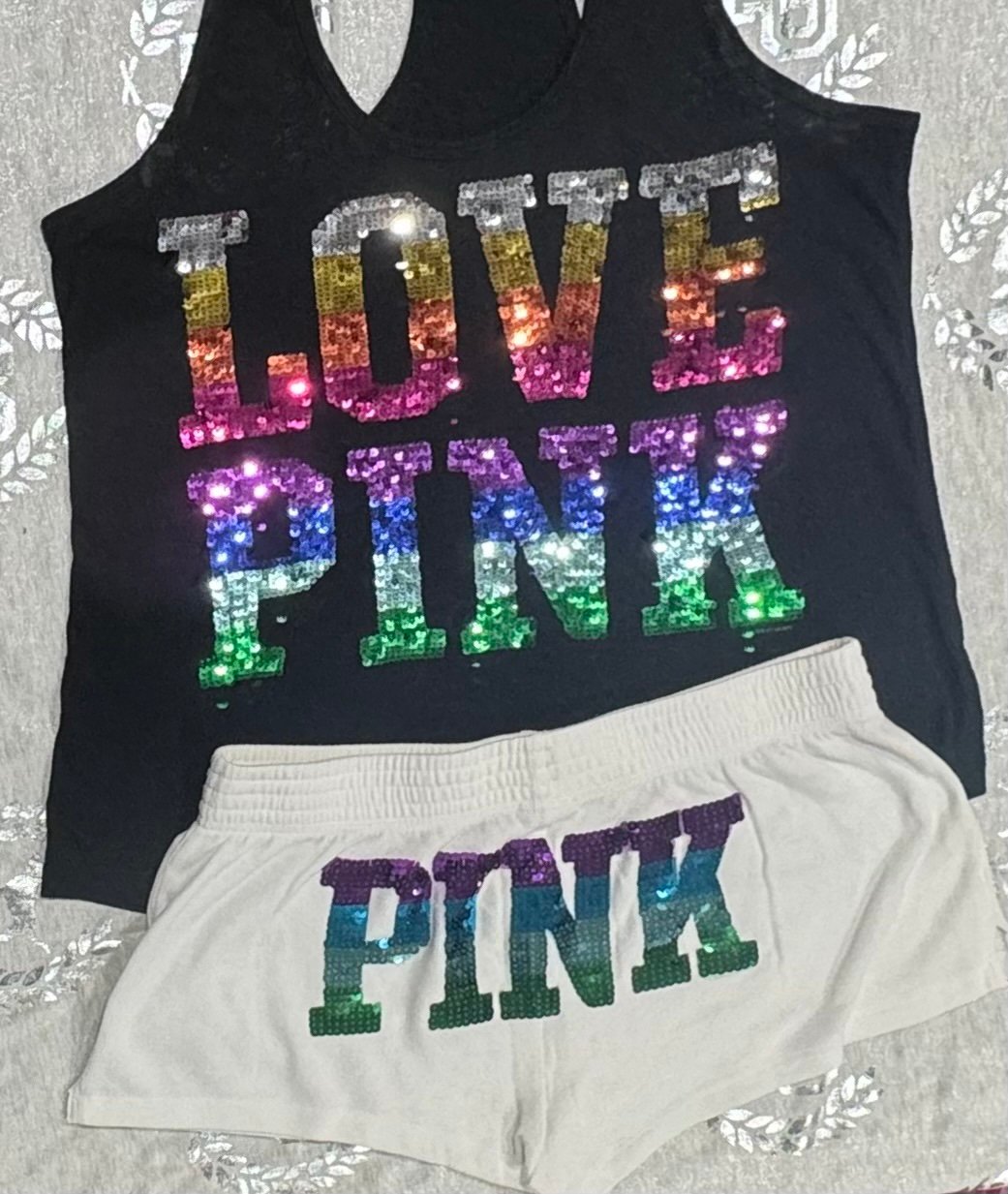 Victoria’s Secret PINK Rainbow Bling Tank