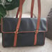 Botteqa Veneta Black Messeger Bag Brown Trim