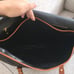 Botteqa Veneta Black Messeger Bag Brown Trim
