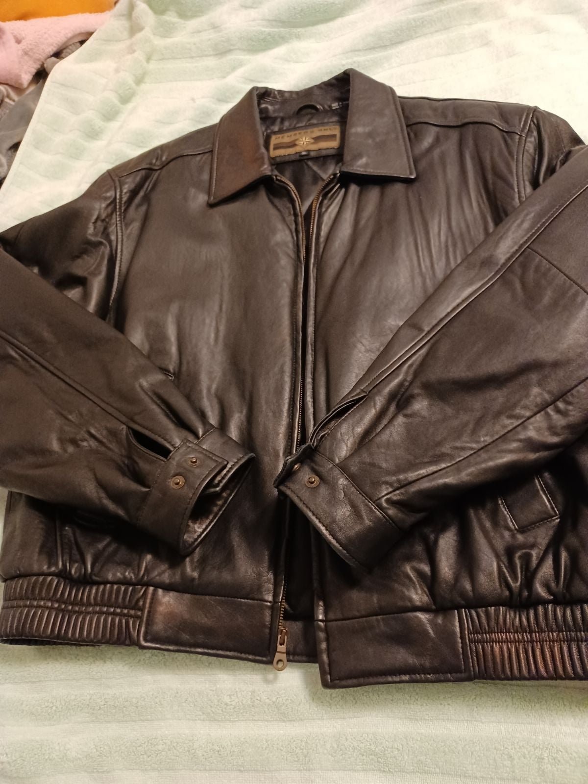 Genuine Leather Members Only Men's Jacket Large Size