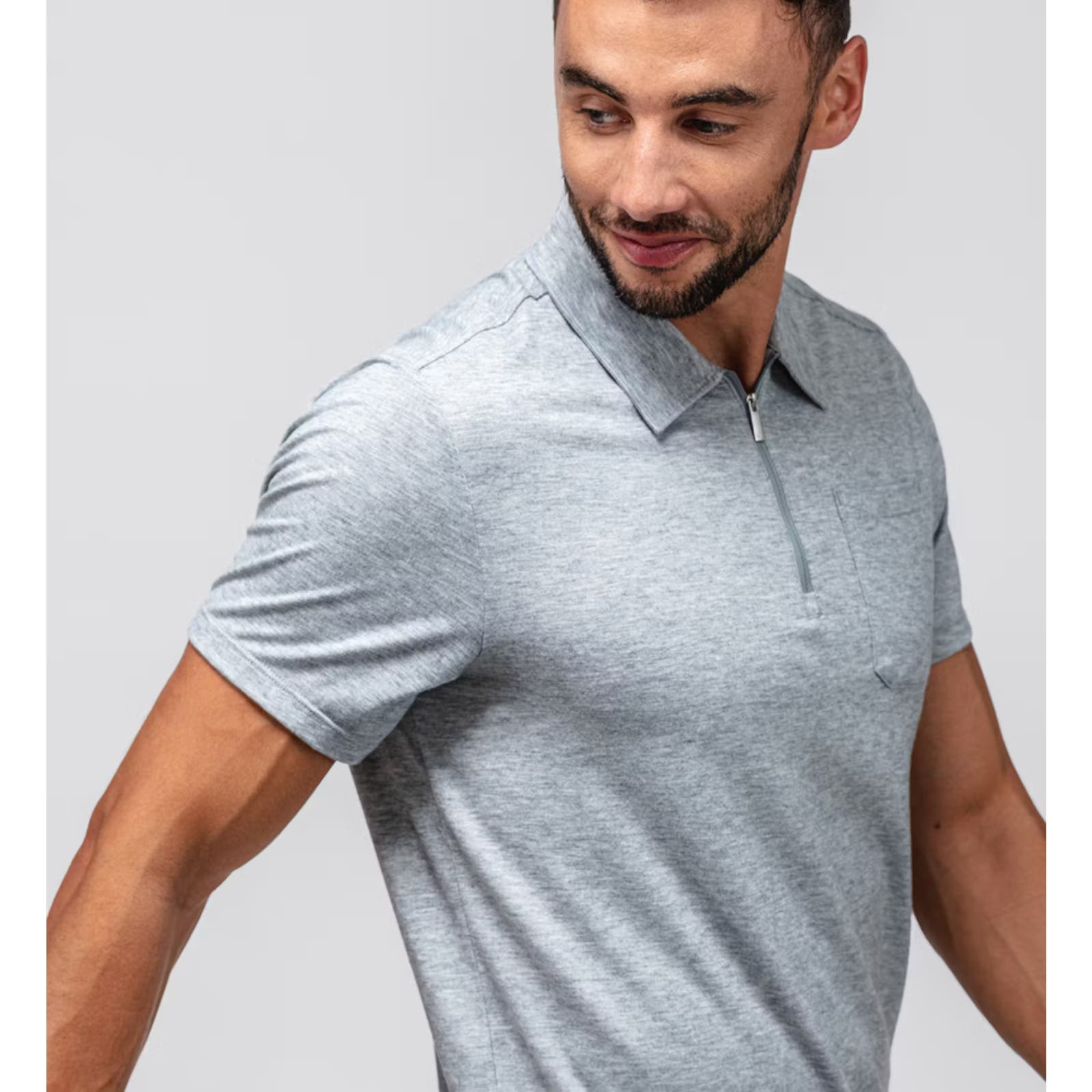 Ministry of Supply Composite Merino Zip Polo Wool Blend Gray Mens 3XL SOLD OUT