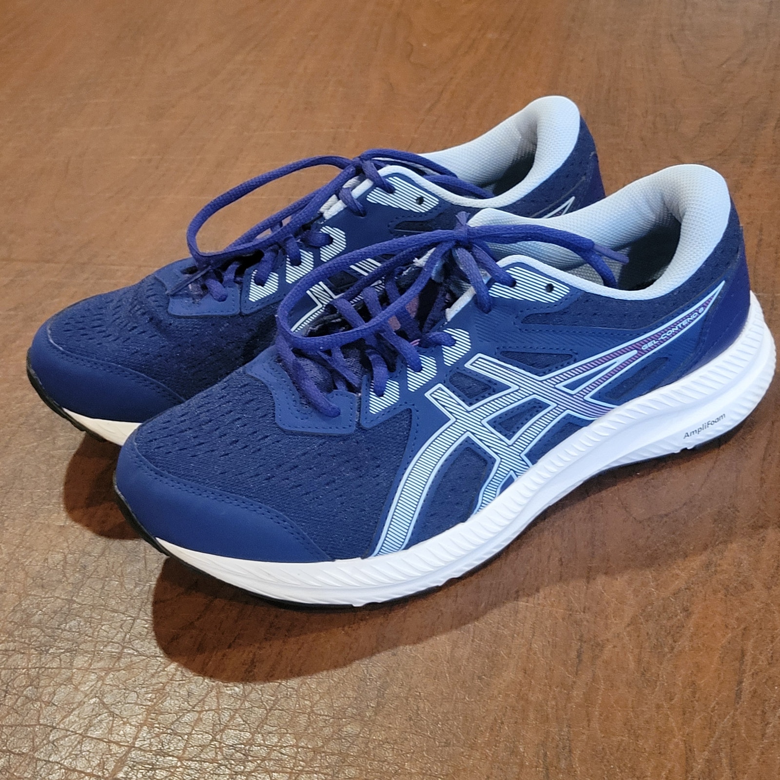Asics Gel Contend 8 Running Shoes Women's Size 10 Dive Blue/Soft Sky Sneakers