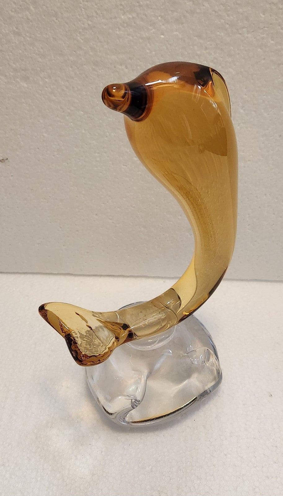 Vintage Amber glass Dolphin