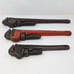 3 Rigid Adjustable Pipe Monkey Wrench Lot Ridge Tool Elyria Ohio USA 10 14 18