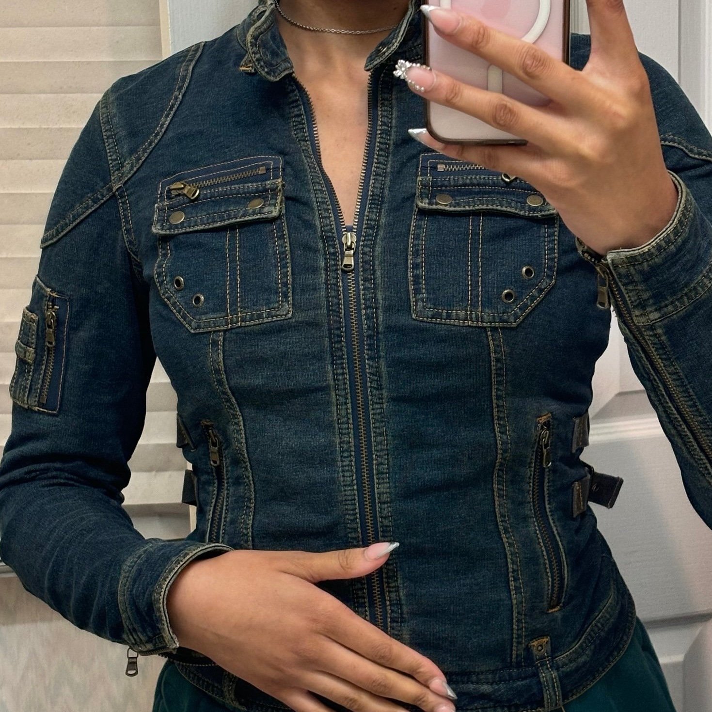 Vintage deadstock motorcycle Jean jacket Pinterest rare