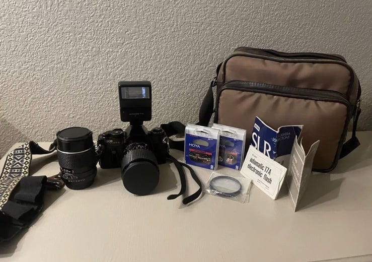 Vintage 1980’s Sears SLR Camera KS Super 2 Bundle - W/Costar Camera Bag