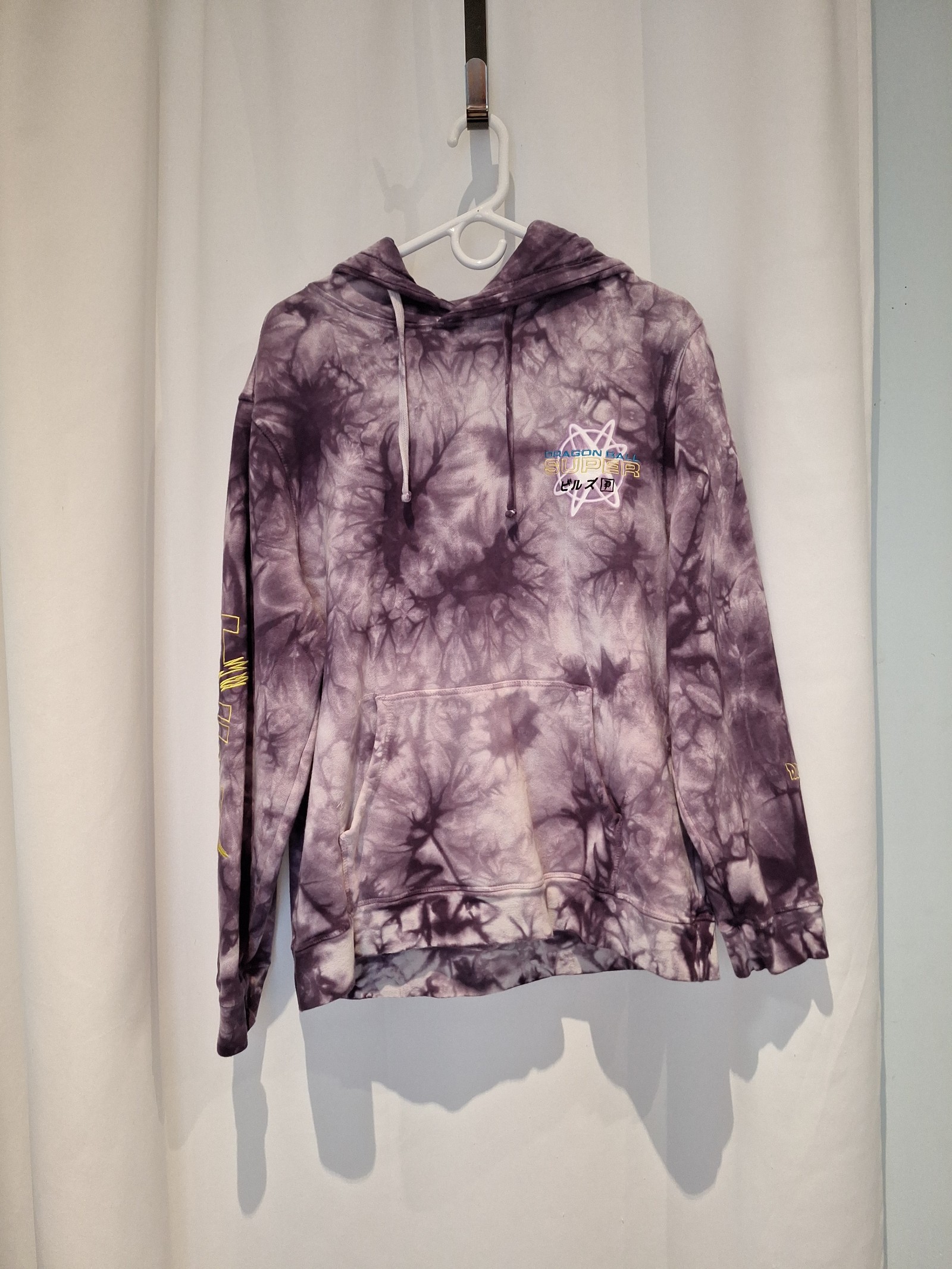 Dragon Ball Super Beerus primitive purple tie-dye hoodie