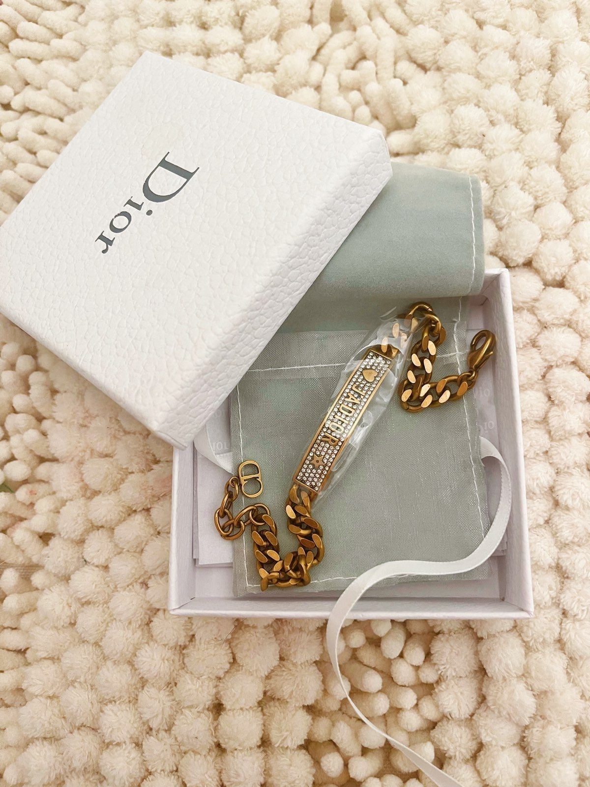 authentic Dior aged tone bracelet brand new (sealed）