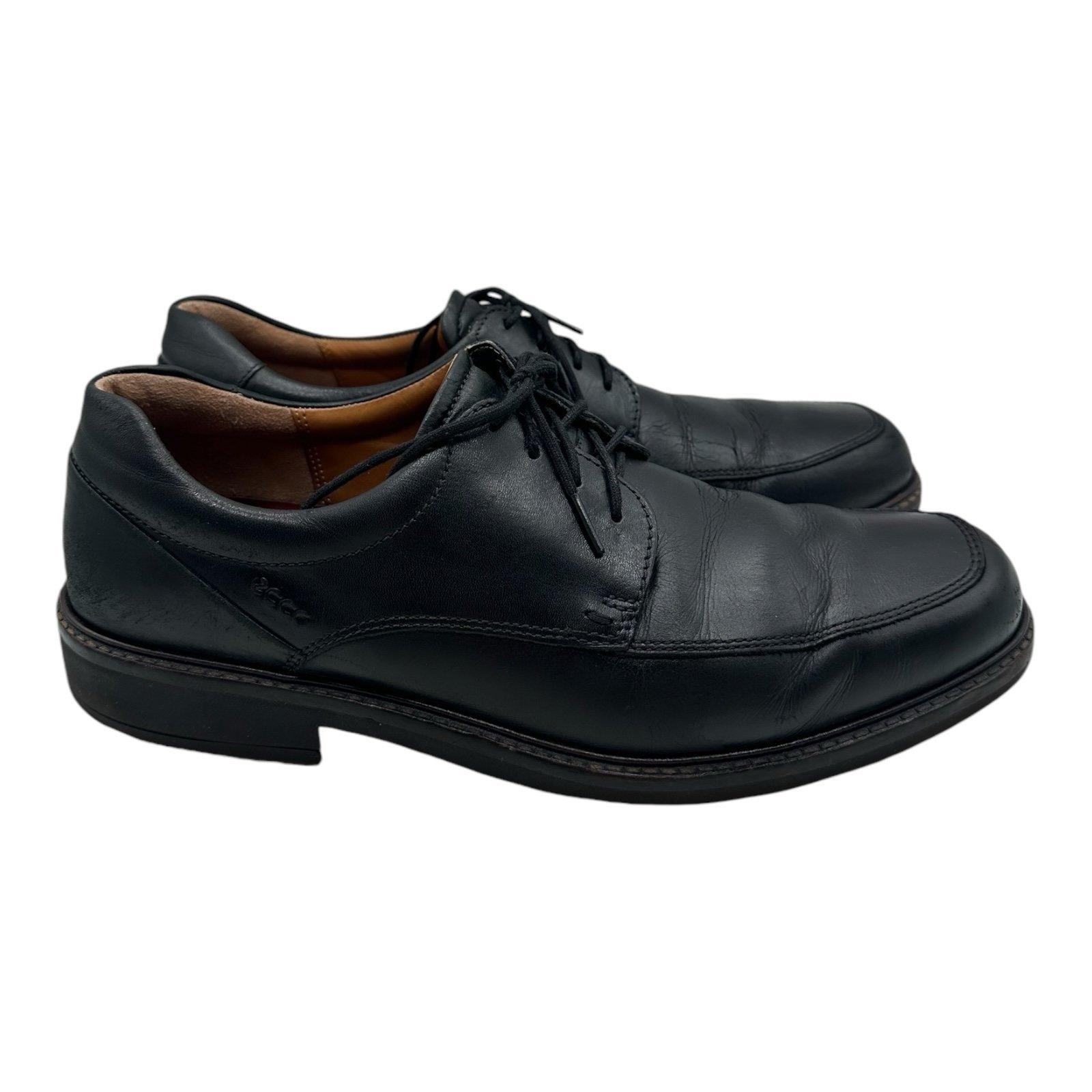 Ecco Holton Dress Shoes Men's Size EU 44 US 10-10.5 Black Leather Lace-Up Oxford