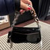 Coach Mini Wavy Dinky Bag In Patent Coachtopia Leather Black