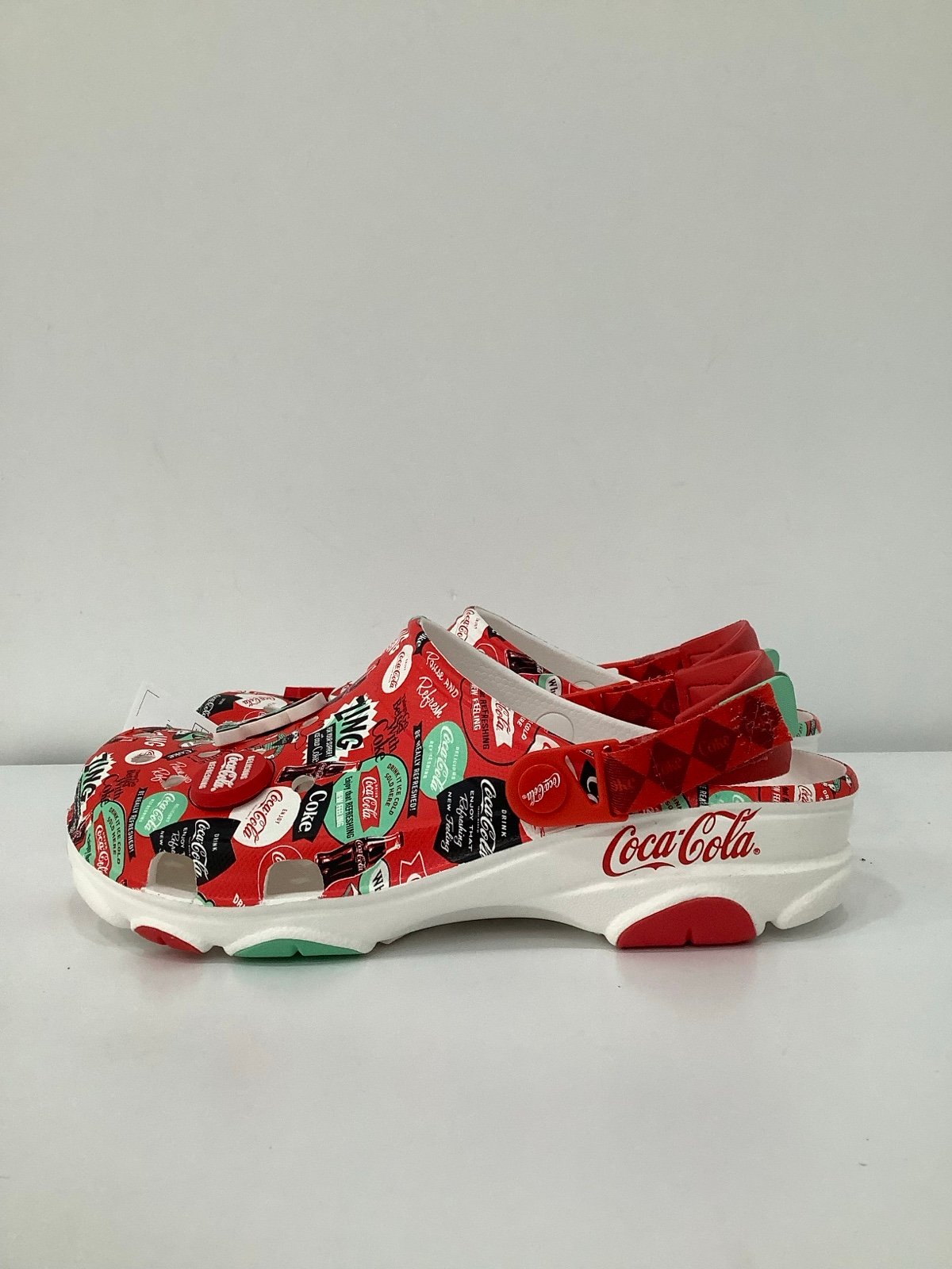 Crocs Coke A Cola Sprite All Terrain Jibbitz Soda Clog Slide Men Size 9