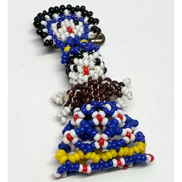 Vintage Native American beaded doll pin