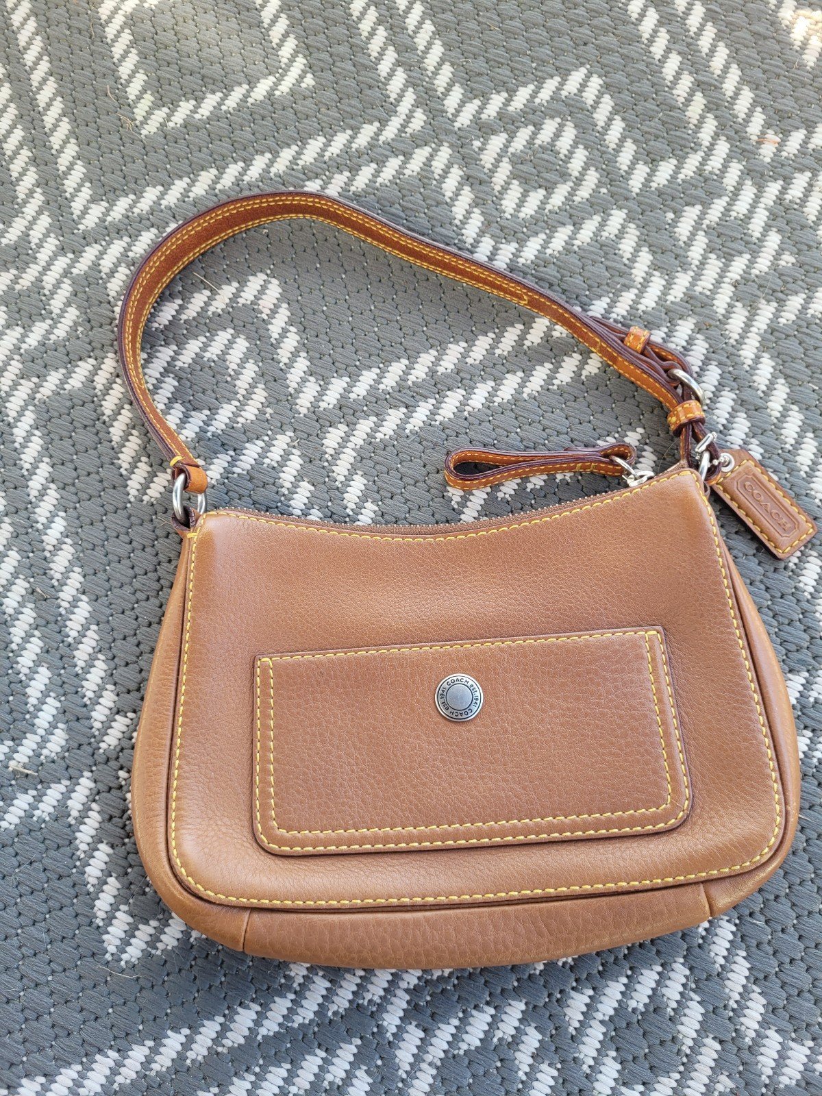 Coach Vintage Leather Satchel 6 x 9 approx Color Camel