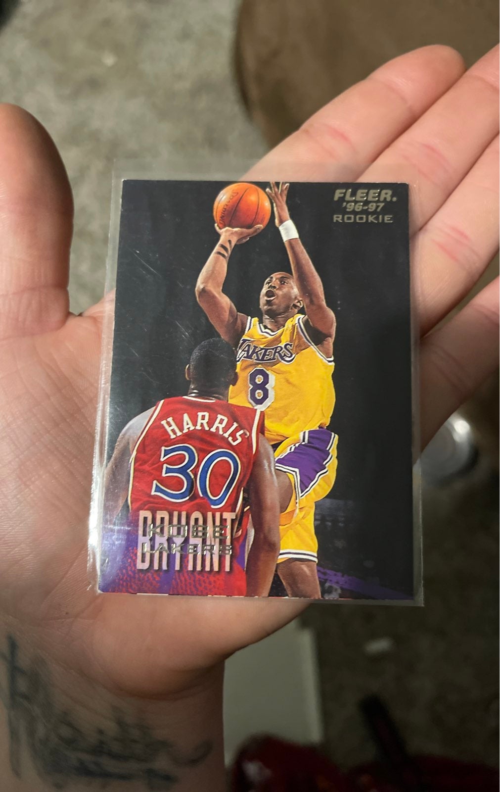 1996 fleer 203 Kobe Bryant Lakers rookie