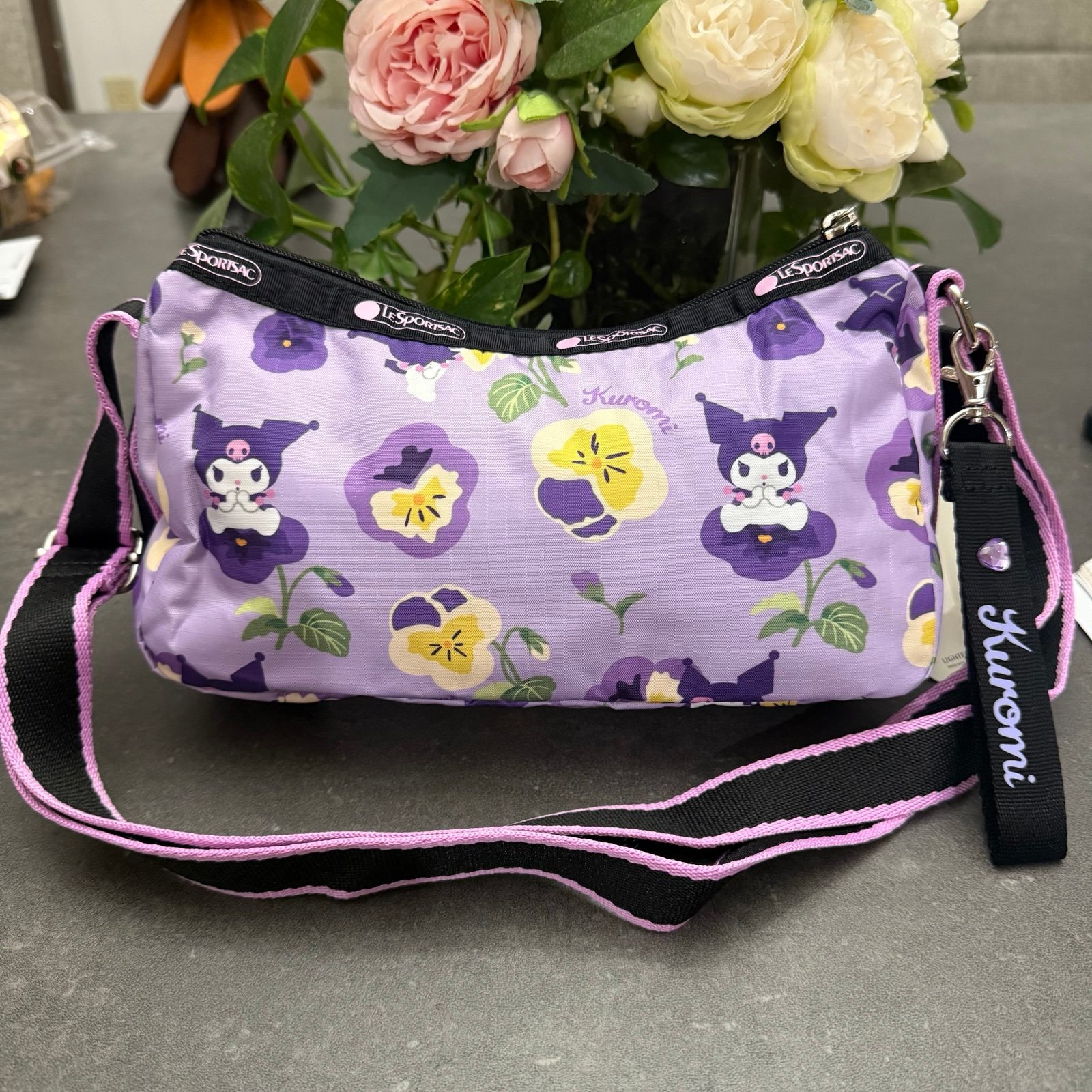 Lesportsac X Sanrio Kuromi Small Crossbody  Bag Asia Limited Edition