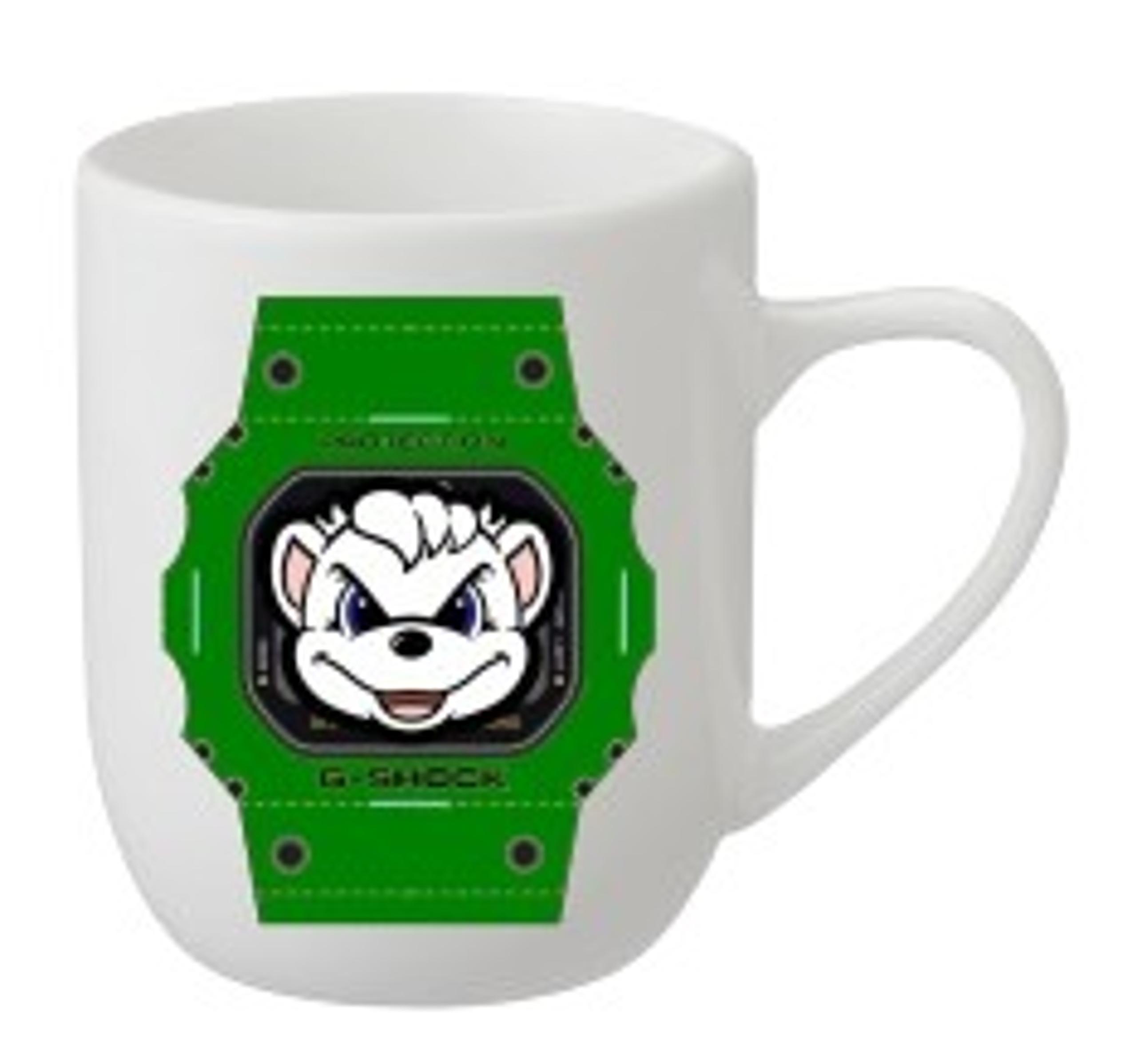 ☕12 oz Casio G-Shock watch DW5600 Protection Ceramic Coffee cup mug in green