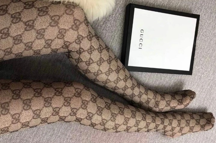 Authentic Gucci Supreme GG Monogram Tights Size Large