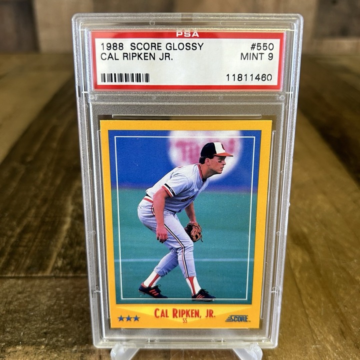 1988 SCORE GLOSSY CAL RIPKEN JR #550 ORIOLES CARD PSA 9