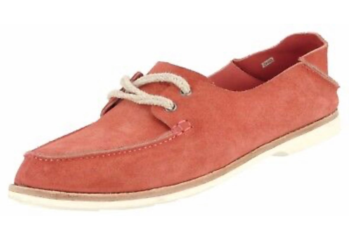 Olukai Moku Slip On Leather Shoes Size 9 Slide Flats Orange Pink
