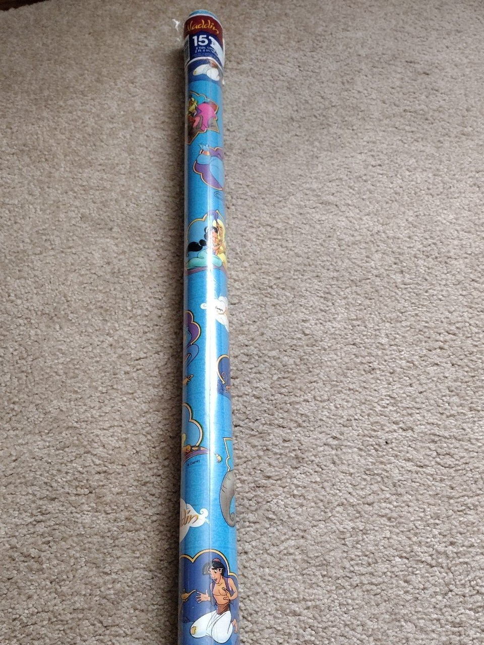 Vintage Disney Wrapping Paper Walt Disney Company Aladdin Made in USA 15 sq ft.