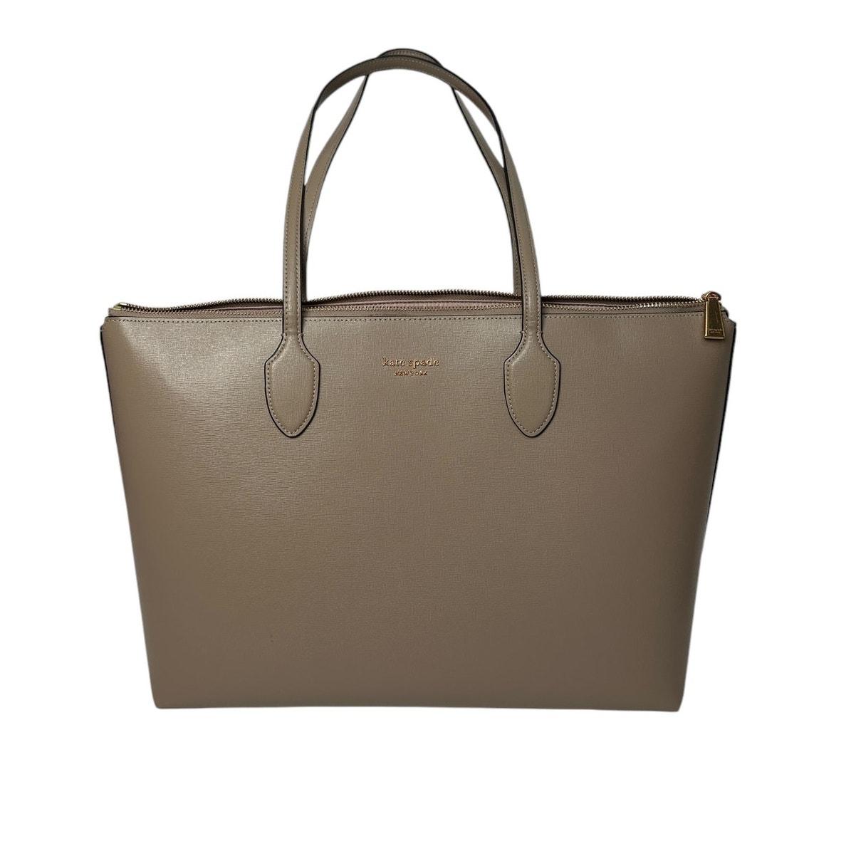 Kate Spade Bleecker Large Zip-top Tote bag in Timeless Taupe