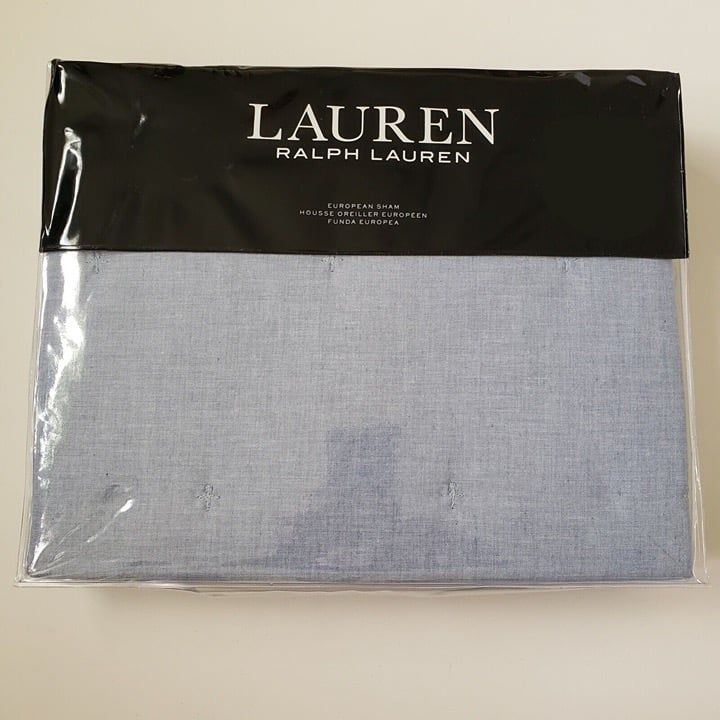 Ralph Lauren Graydon Quilted Chambray Euro Sham