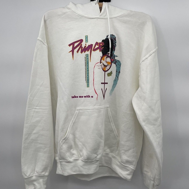 White Adult Hoodie Sweater - Prince Revolution Tour