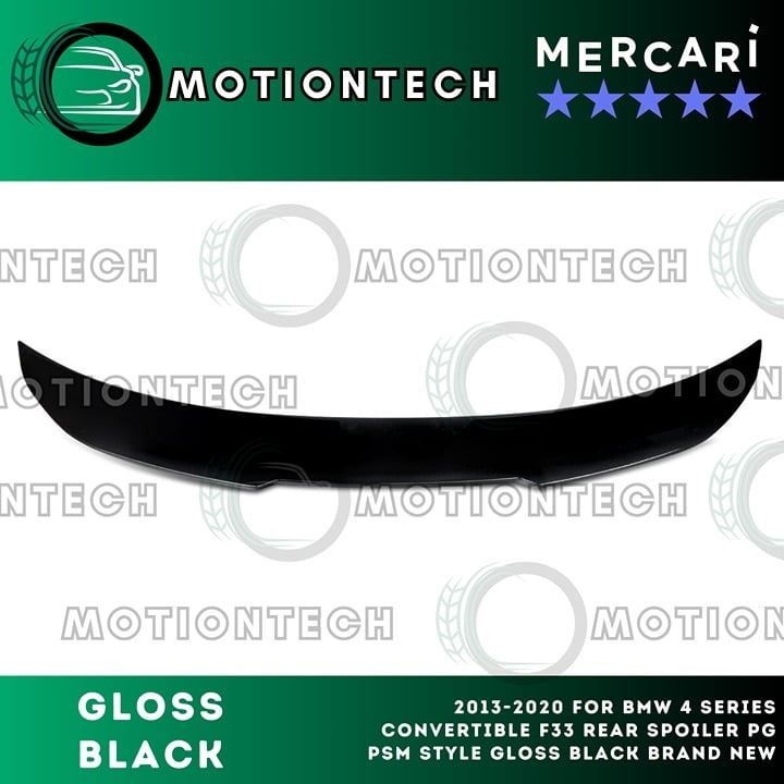 2013-2020 For BMW 4 Series Convertible F33 Rear Spoiler PG PSM Style Gloss Black