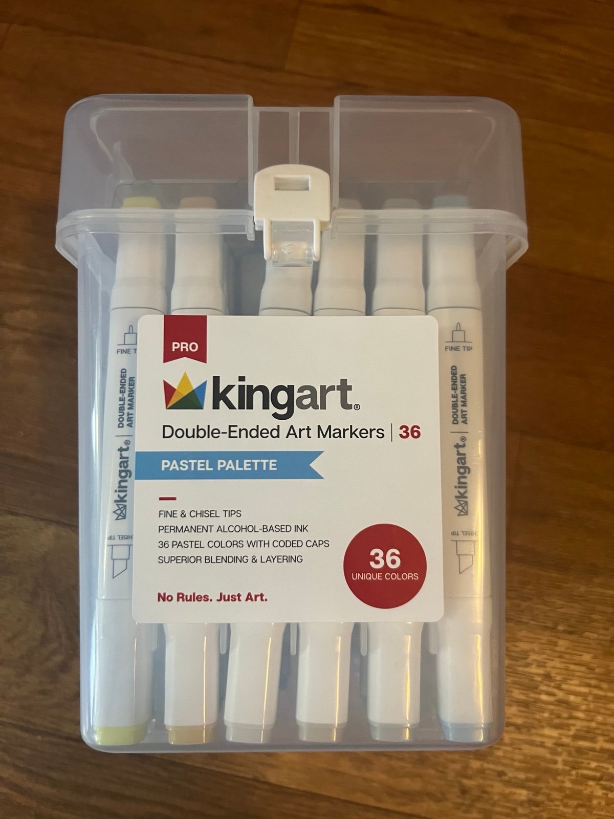 Kingart pastel palette double ended permanent marker