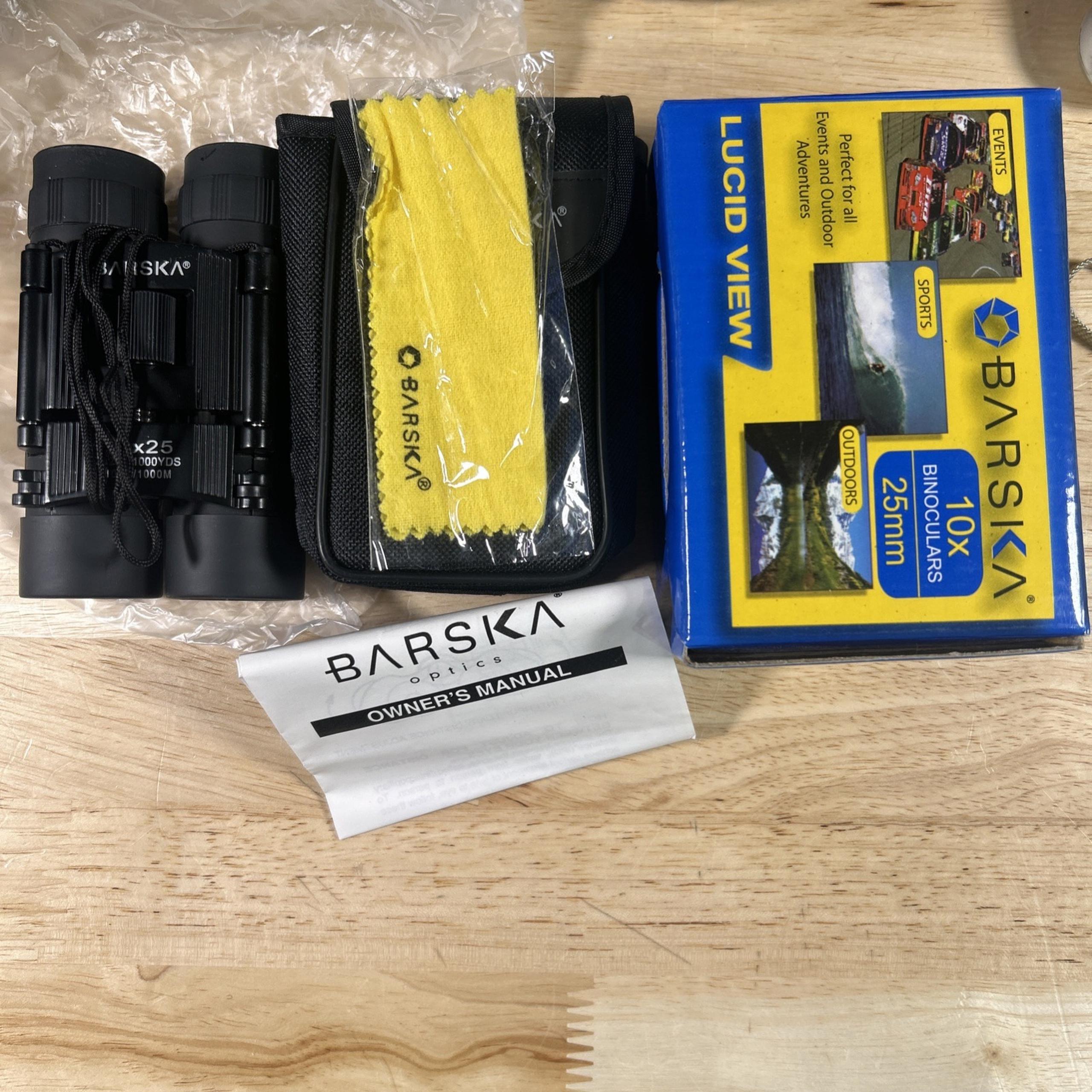 Barska Lucid View 10x 25mm Compact Binocular with Case, AB10110