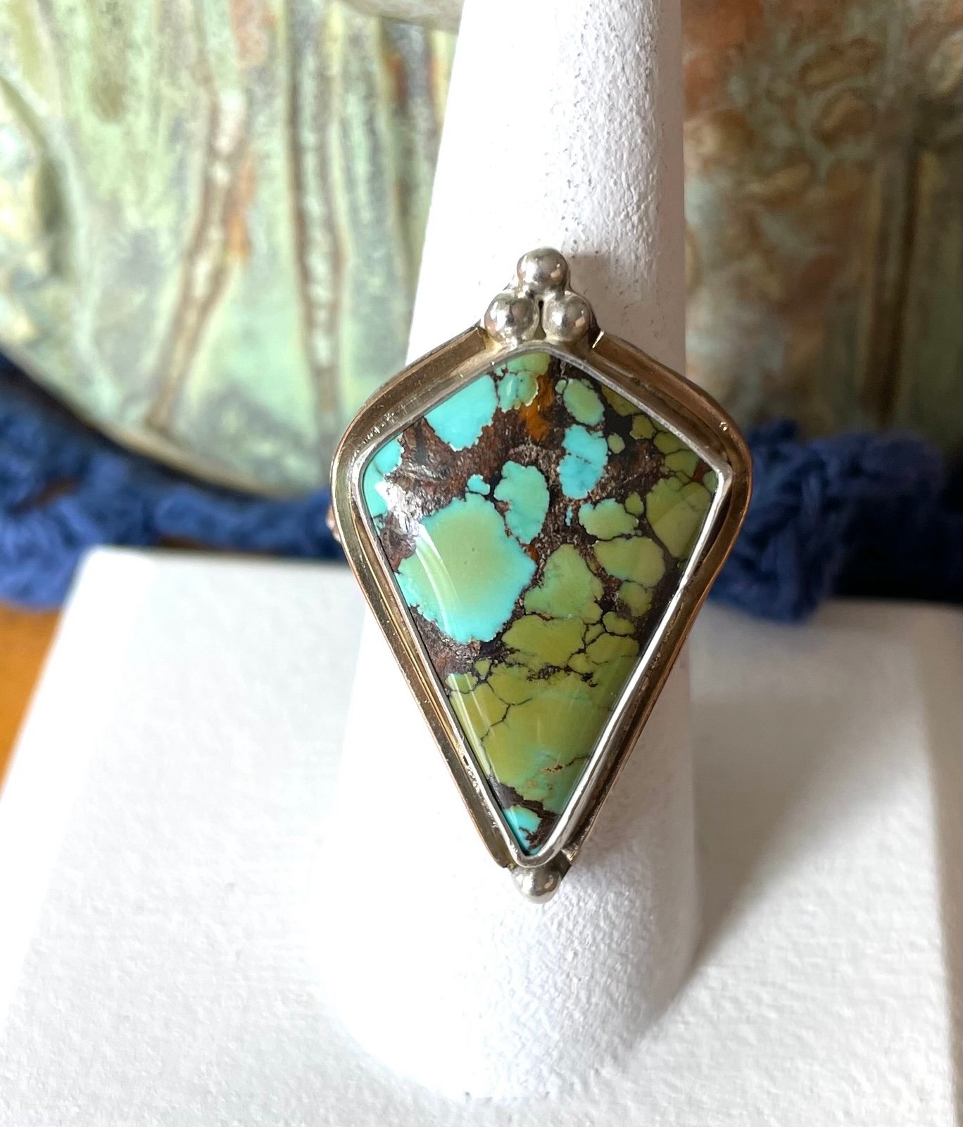 Sterling Silver Hubei Turquoise Ring Size 7