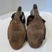 Tory Burch Croc Embossed Wide Strappy Slingback Wedges Sandals Brown Size 9M EUC