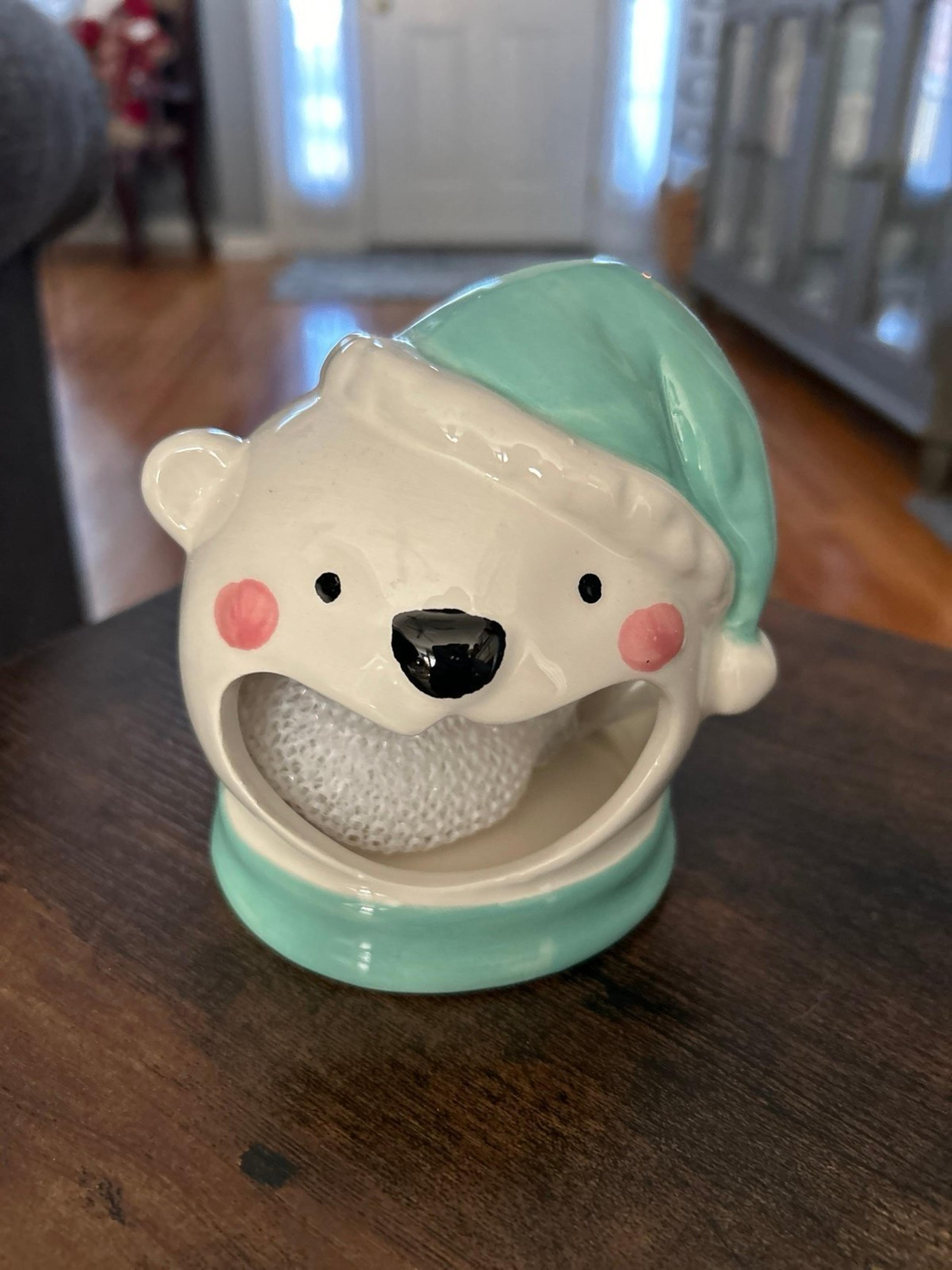 Kitchen Polar Bear Scrubber Holder