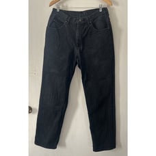 VTG Lee Men's Denim Black Jeans Leather Tab Made in US No Tag See Desc For Size