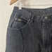 VTG Lee Men's Denim Black Jeans Leather Tab Made in US No Tag See Desc For Size