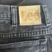 VTG Lee Men's Denim Black Jeans Leather Tab Made in US No Tag See Desc For Size