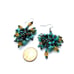 Genuine Blue Turquoise Beaded Bib Type Multi-strand Necklace and Earring Set