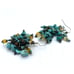 Genuine Blue Turquoise Beaded Bib Type Multi-strand Necklace and Earring Set