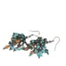 Genuine Blue Turquoise Beaded Bib Type Multi-strand Necklace and Earring Set