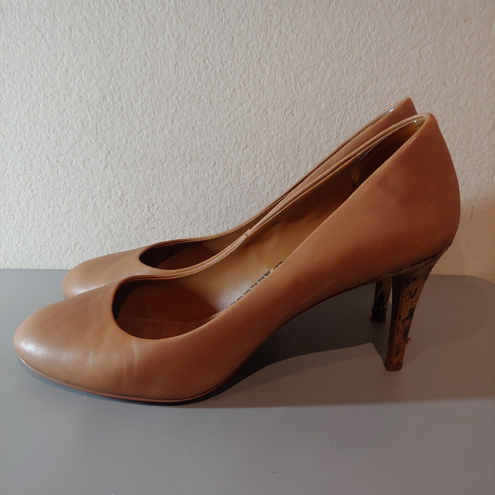 Tory Burch Women's Brown Leather Pump Heels Sz 9 M