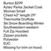 Burton Aztec Parka Jacket Coat Woman Sm DryRide Ski Snow Boarding Southwestern