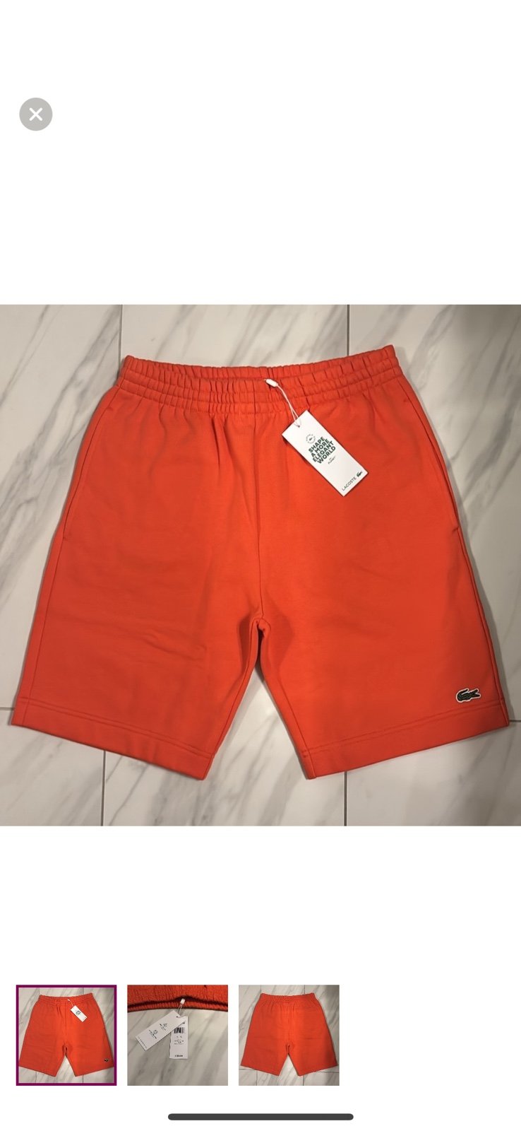 Men’s Lacoste Solid Cotton Fleece Shorts